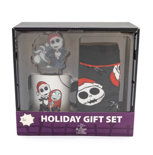 Disney Tim Burton’s The Nightmare Before Christmas Holiday Christmas Gift Set! Includes Santa Jack Skellington Socks, Mug, and Christmas Tree Ornament