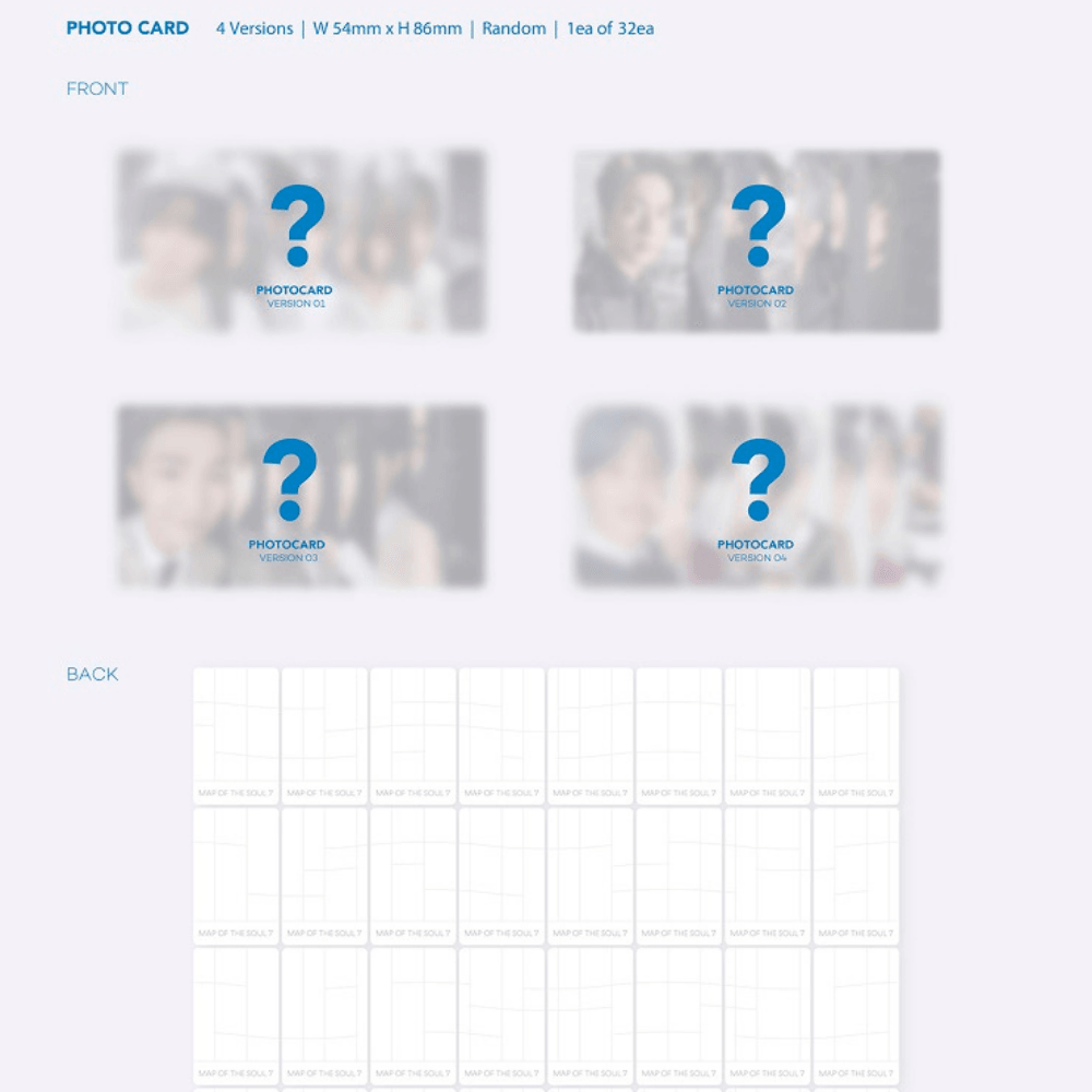 K-POP BTS - MAP OF THE SOUL: 7 ALBUM (4 VERSIONS)