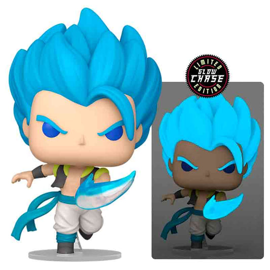 Funko Pop! The Movie Dragon Ball Super Broly : SSGSS Gogeta 1866 Funko Special Edition Glow CHASE + Pop Protector