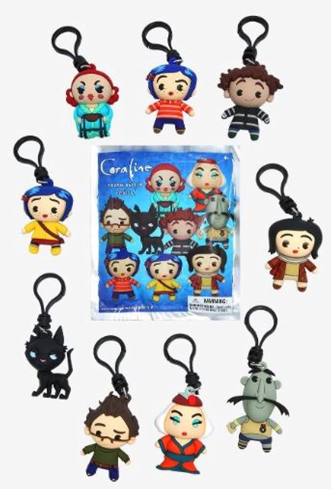 Coraline Series 1 Mystery 3D Foam Figural Bag Clip (One Variation Chosen at Random)