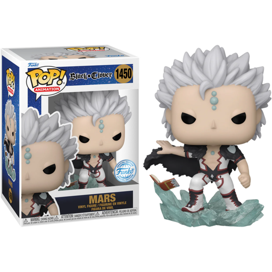 Funko Pop! Black Clover Mars Holding Book #1450 Funko Shop Exclusive + Free Protector