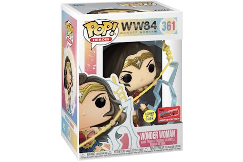 Funko Pop! WW84 - Wonder Woman 361 Glows in the Dark New York Comic Con Exclusive Figure + Pop Protector