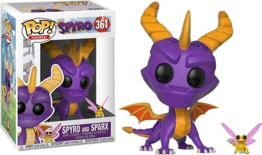 Funko Pop! Spyro the Dragon and Sparx 361 (VAULTED) + Free Protector
