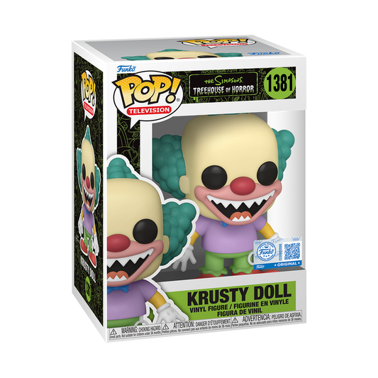 Funko Pop! The Simpsons Treehouse of Horror : Krusty Doll 1381 Funko Special Edition Figure + Pop Protector
