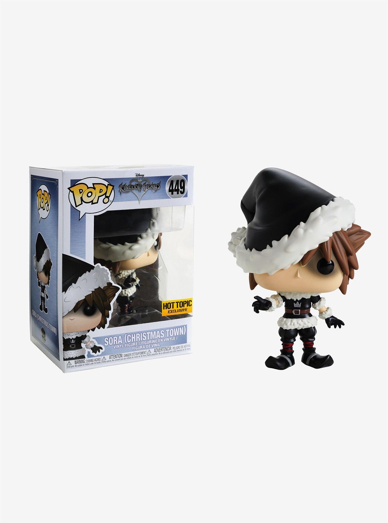 Funko Pop! Disney Kingdom Hearts Sora (Christmas Town) 449 Hot Topic Exclusive + Free Protector