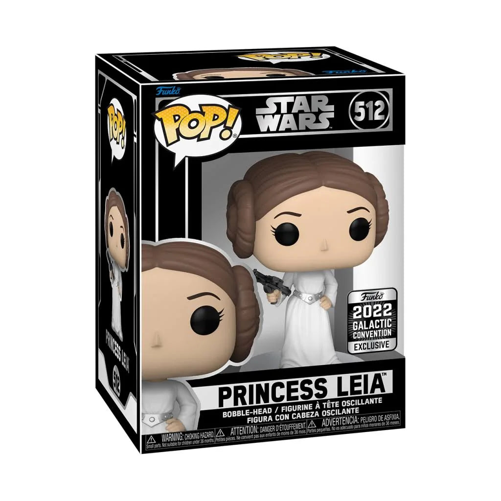 Funko Pop! Star Wars Princess Leia 512 Funko 2022 Galactic Convention Exclusive + Free Protector