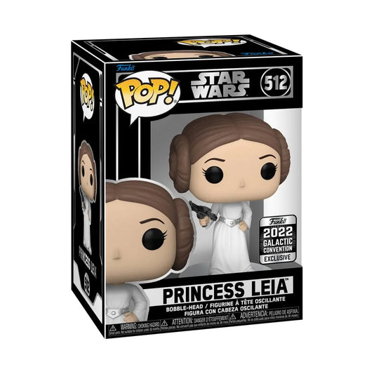 Funko Pop! Star Wars Princess Leia 512 Funko 2022 Galactic Convention Exclusive + Free Protector