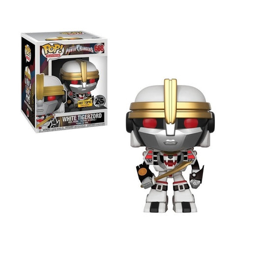 Funko Pop! Power Rangers 25 Years - White Tigerzord 668 Hot Topic Exclusive 6-Inch Deluxe Figure