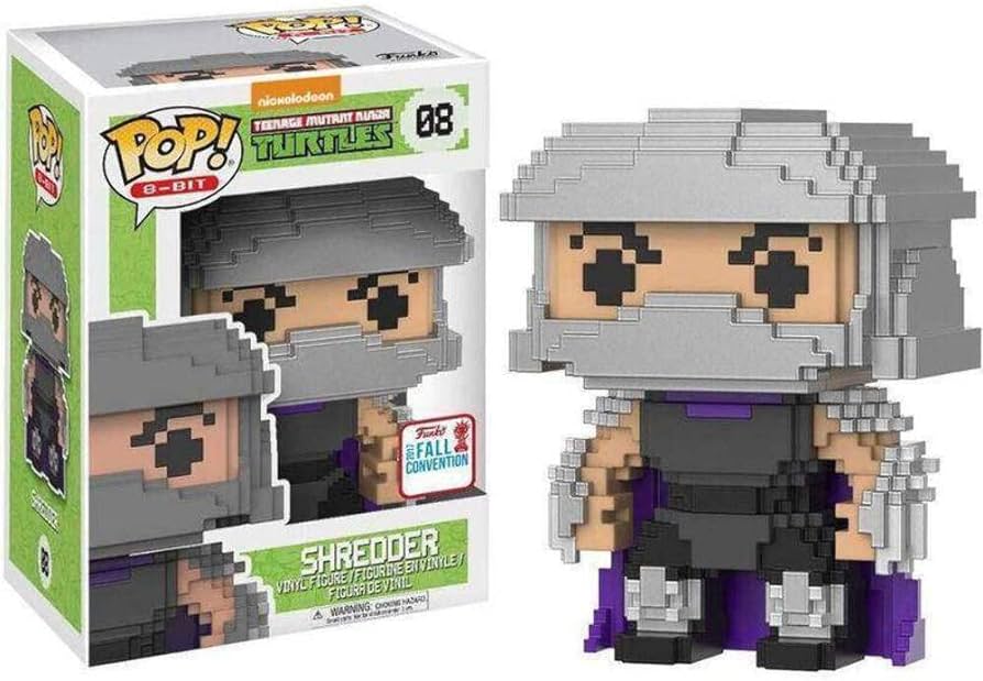 Funko Pop! Nickelodeon Teenage Mutant Ninja Turtles - 8-Bit Shredder 08 Funko Fall Convention Exclusive + Free Protector