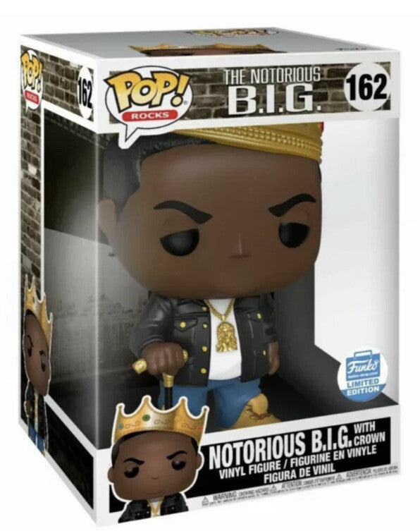 Funko Pop! THE NOTORIOUS B.I.G. Rocks Biggie Smalls #162 Funko Shop Exclusive 10-Inch Jumbo Figure