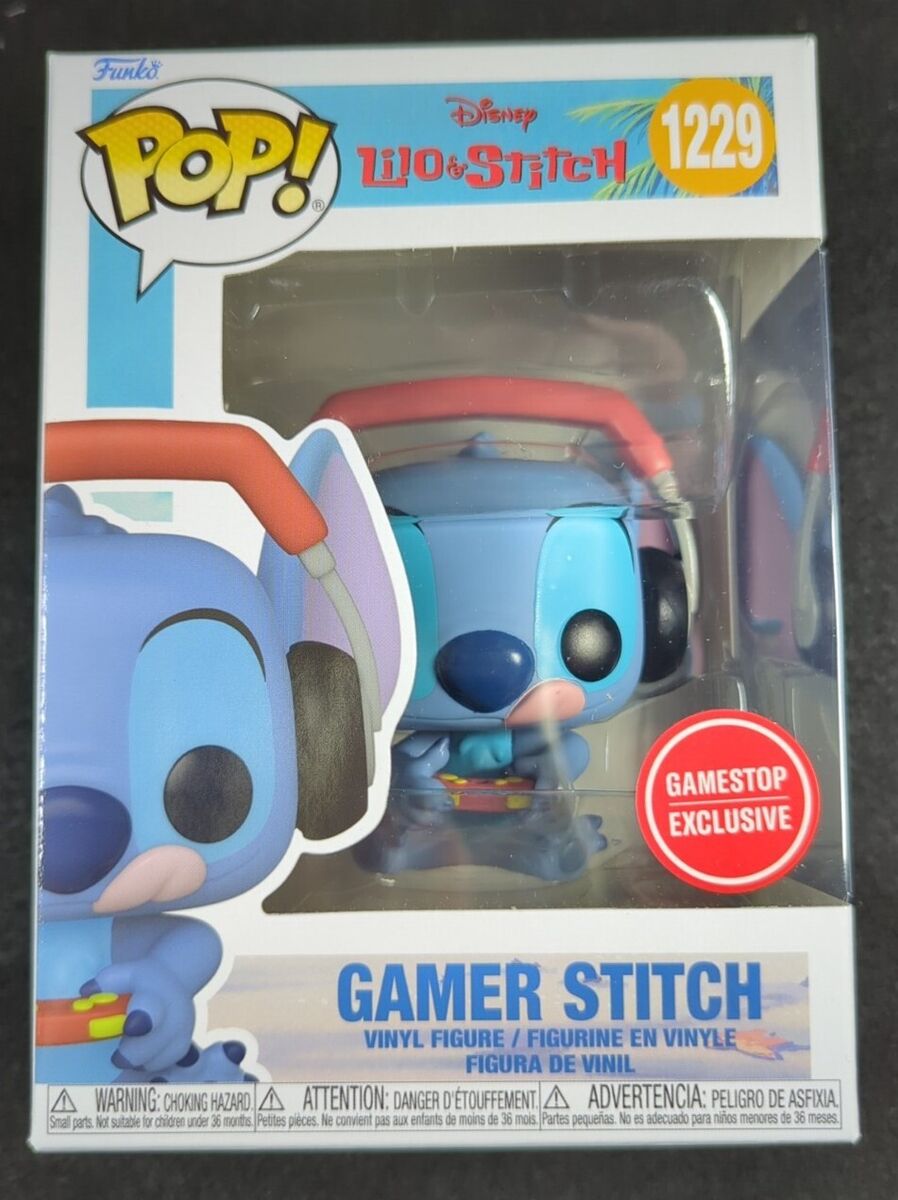 Funko Pop! Disney Lilo & Stitch - Gamer Stitch 1229 GameStop Exclusive + Free Protector