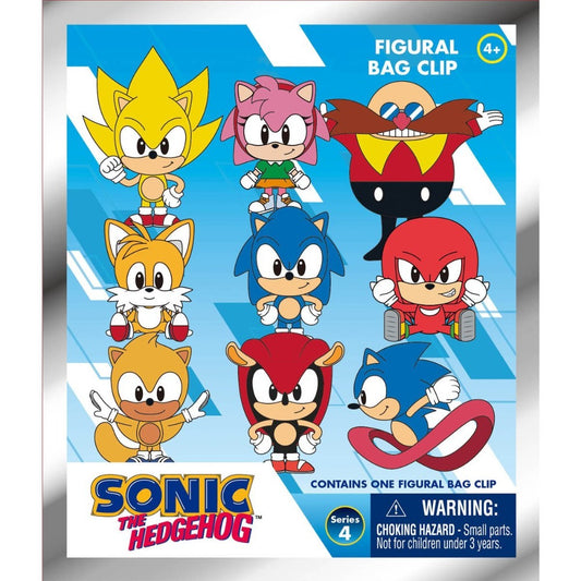 3D Foam Collectible - Sonic The Hedgehog Series 4 Figural Blind Bag Clip Keychain Mystery Bag (One Variation Chosen at Random