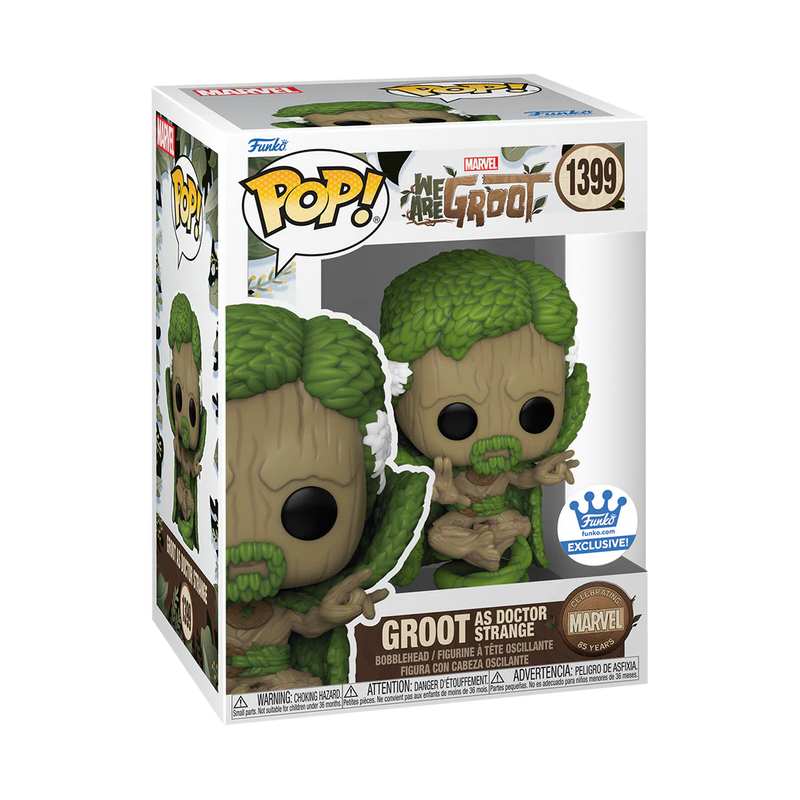 Funko Pop! Marvel Celebrating 85 Years - We Are Groot - Groot as Doctor Strange 1399 Funko Shop Exclusive + Free Protector