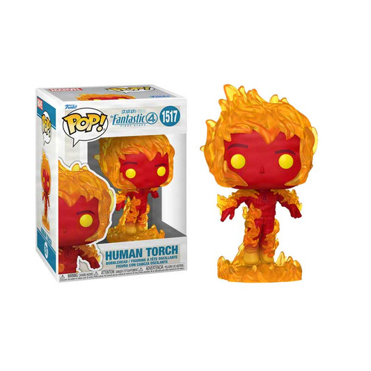 Funko Pop! Marvel Studios - The Fantastic 4 First Steps - Human Torch 1517 + Pop Protector