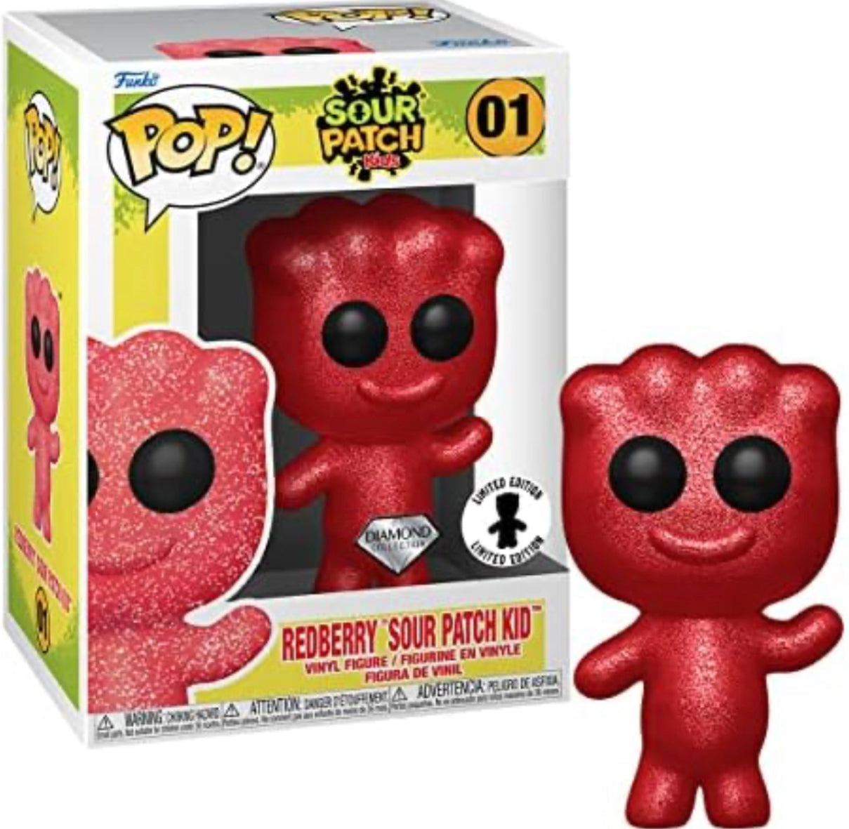 Funko Pop! Sour Patch Kids - Redberry Sour Patch Kid 01 Diamond Limited Edition + Free Protector