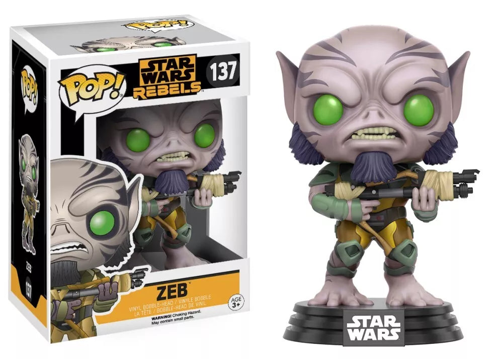 Funko Pop! Star Wars Rebels: Zeb 137 + Free Protector (VAULTED) (box-ware)