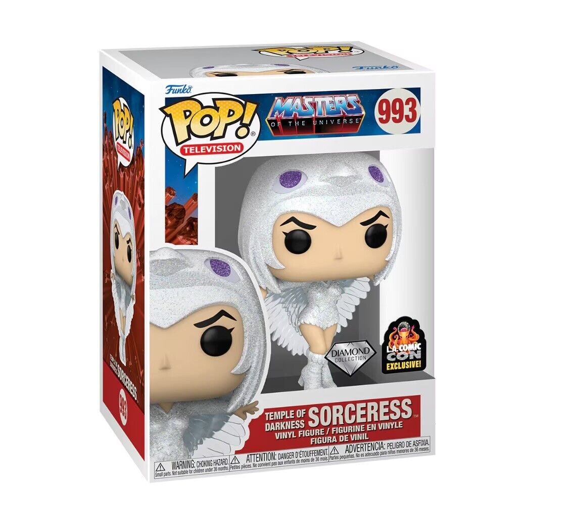 Funko Pop! Masters of the Universe - Temple of Darkness Sorceress 993 Diamond LA Comic Con Exclusive + Free Protector