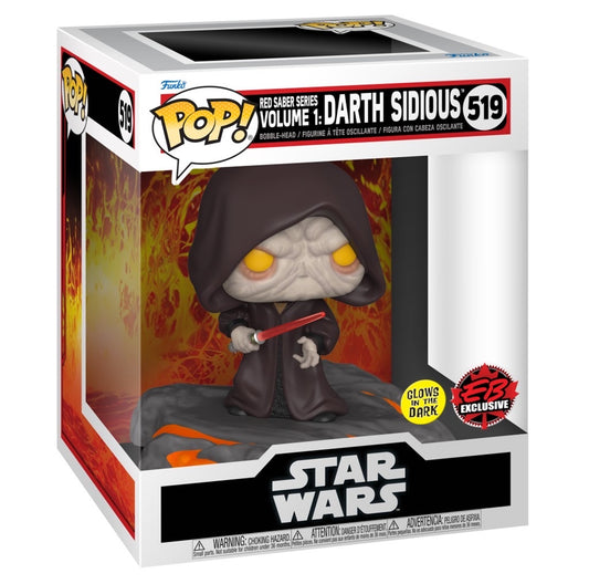 Funko Pop! Star Wars Red Saber Series Volume 1: Darth Sidious 519 GITD EB Exclusive
