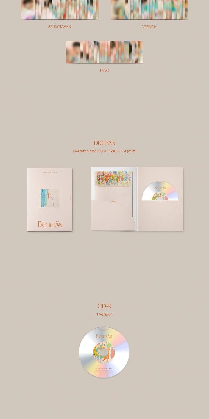 K-pop Seventeen : Face The Sun 4th Mini Album Carat Ver. (1 OUT OF 13 RANDOM)