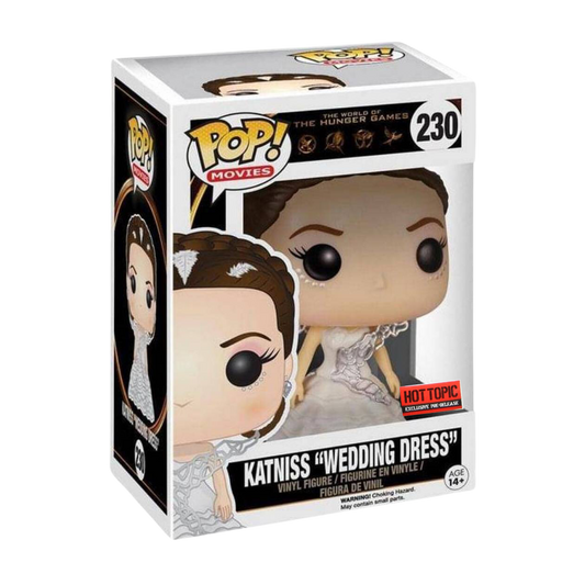 Funko Pop! The World of The Hunger Games : Katniss “Wedding Dress” Hot Topic Exclusive 230 (VAULTED) + Pop Protector