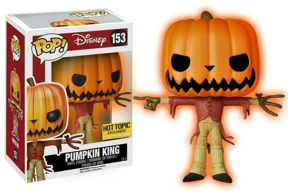 Funko Pop! Disney Tim Burton’s The Nightmare Before Christmas - Pumpkin King 153 Hot Topic Exclusive + Free Protector