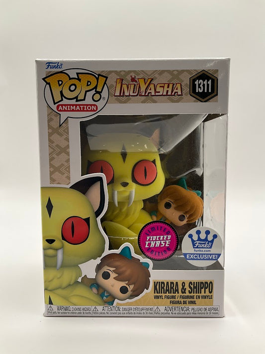 Funko Pop! Inuyasha - Kirara & Shippo 1311 Flocked CHASE Funko Shop Exclusive + Free Protector
