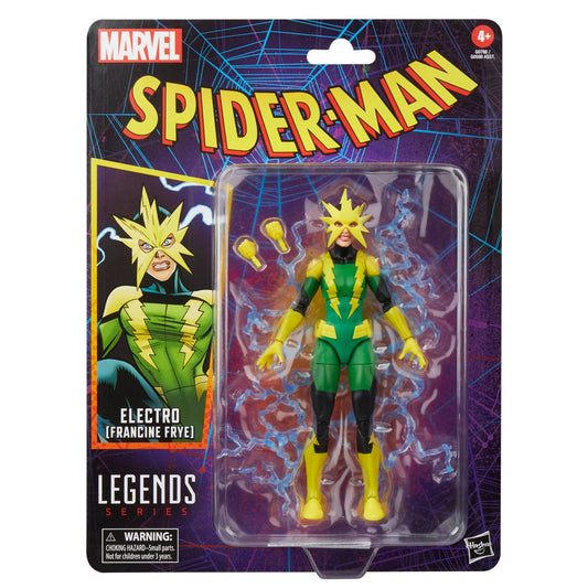 Spider-Man Retro Marvel Legends Electro (Francine Frye) 6-Inch Action Figure