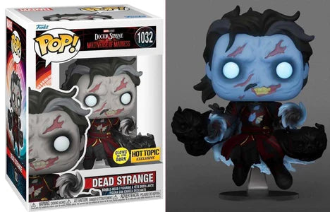 Funko Pop! Marvel Studios Doctor Strange in the Multiverse of Madness #1032 - Dead Strange GITD Hot Topic Exclusive + Pop Protector!