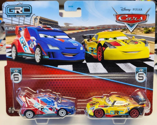 Disney Pixar Cars Global Racers Cup 2 Pack With Raoul Caroule & Miguel Camino