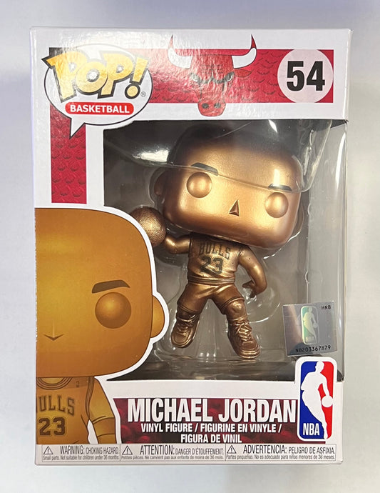 Funko Pop! NBA Basketball Chicago Bulls - Michael Jordan (Bronzed) 54 (VAULTED) + Free Protector