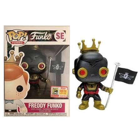 Funko Pop! Freddy Funko Space Black Robot SE San Diego Comic Con Exclusive 5000 PCS Limited Edition Figure + Pop Protector