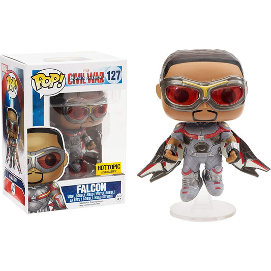 Funko Pop! Marvel Captain America Civil War : Falcon 127 Hot Topic Exclusive + Pop Protector
