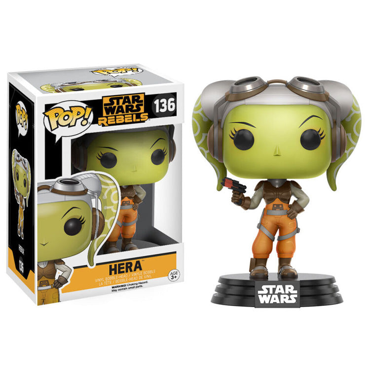 Funko Pop! Star Wars Rebels - Hera 136 Figure + Pop Protector (Box Discolouration)