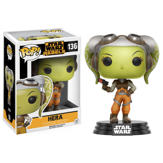 Funko Pop! Star Wars Rebels - Hera 136 Figure + Pop Protector (Box Discolouration)