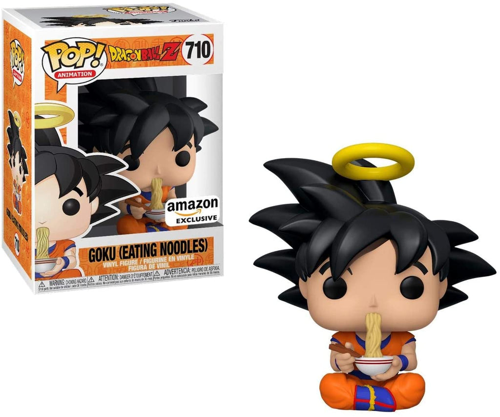 Funko Pop! Dragon Ball Z Goku (Eating Noodles) 710 GITD Amazon Exclusive + Free Protector