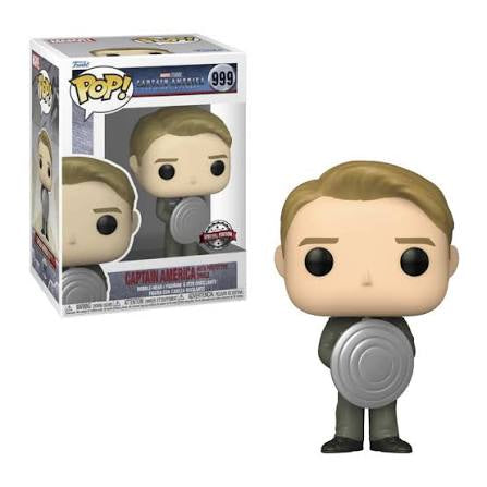Funko Pop! Marvel Captain America The First Avenger - Captain America with Prototype Shield 999 Special Edition Figure + Pop Protector