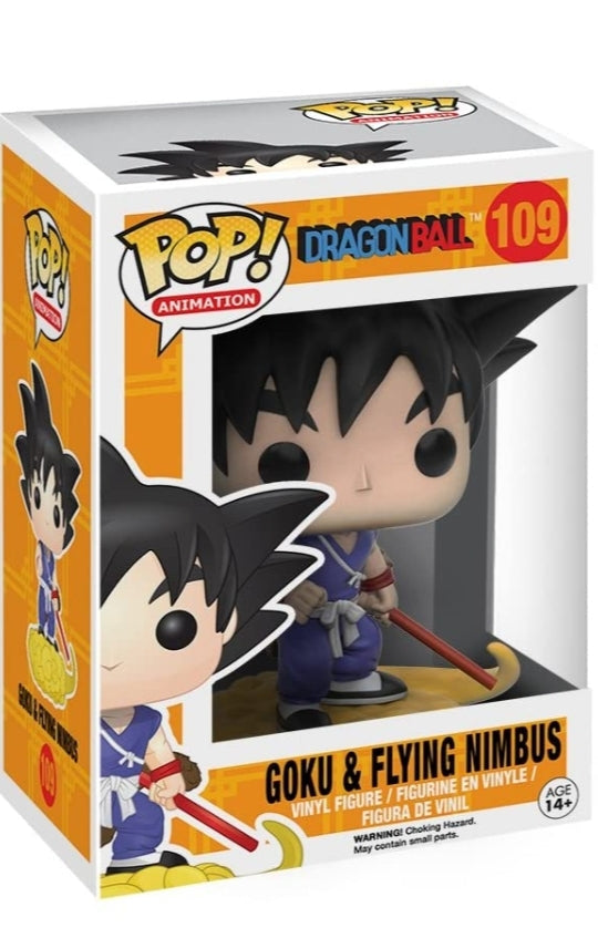 Funko Pop! Dragon Ball Goku & Flying Nimbus Blue 109 + Free Protector