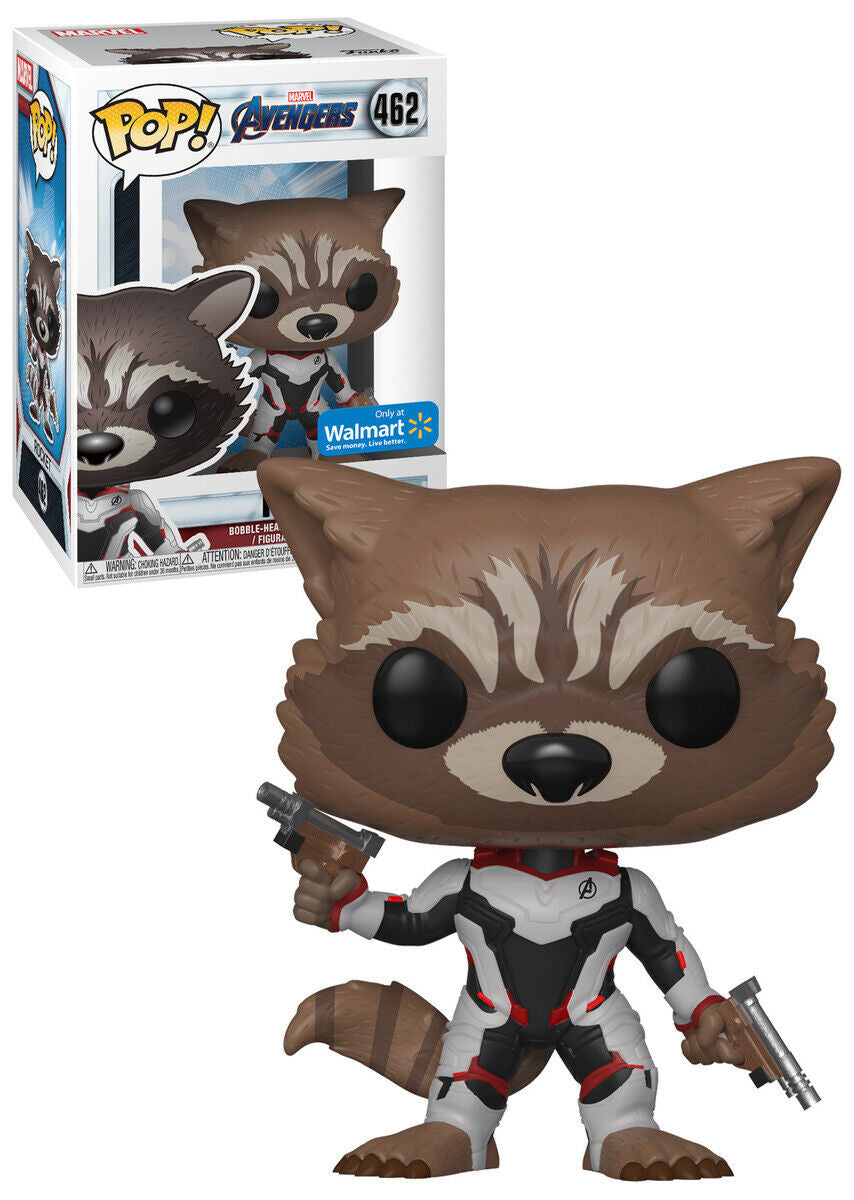 Funko Pop! Marvel Avengers Guardians of the Galaxy Rocket Raccoon 462 Walmart Exclusive (VAULTED) + Free Protector