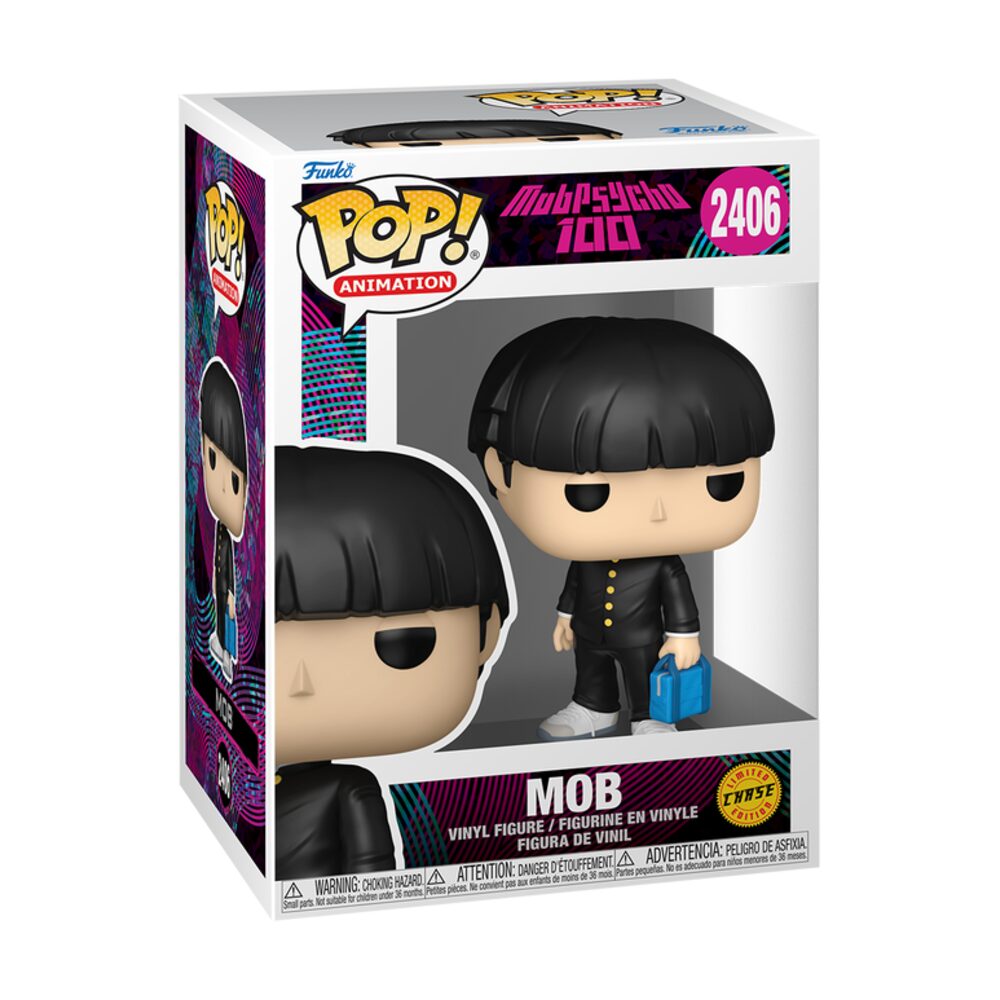 Funko Pop! Mob Psycho 100 - Mob 2406 CHASE Figure + Pop Protector