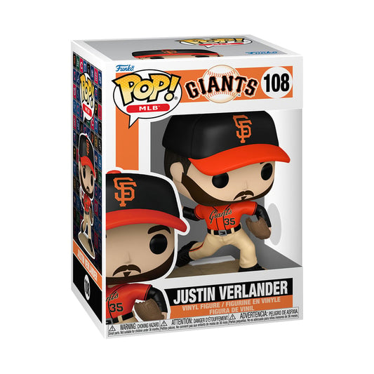Funko Pop! MLB Giants - Justin Verlander 108 Figure + Pop Protector