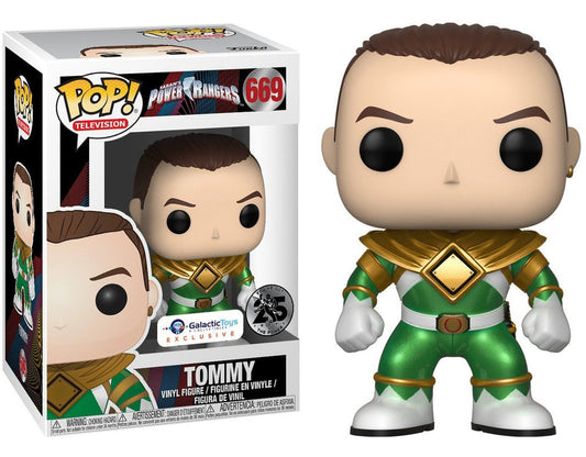 Funko Pop! Saban’s Power Rangers - Tommy (Metallic) 669 Galactic Toys 25 Years Exclusive (VAULTED) + Free Protector