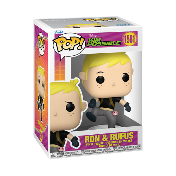 Funko Pop! Disney Kim Possible : Ron & Rufus 1581 + Pop Protector