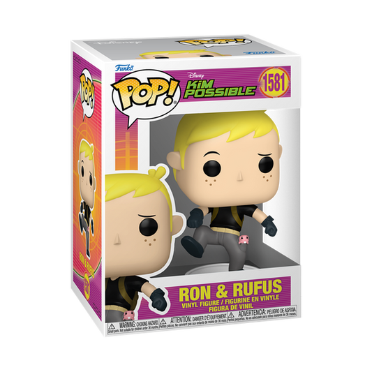 Funko Pop! Disney Kim Possible : Ron & Rufus 1581 + Pop Protector