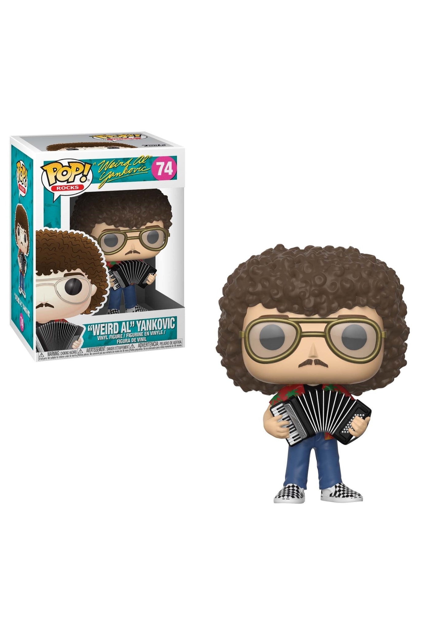 Funko Pop! “Weird Al” Yankovic 74 (VAULTED) + Pop Protector