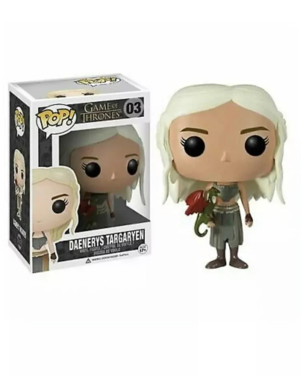 Funko Pop! Game of Thrones Daenerys Targaryen (Red Dragon) 03 + Free Protector