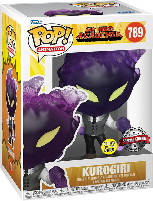 Funko Pop! My Hero Academia - Kurogiri 789 Glows in the Dark Special Edition Figure + Pop Protector