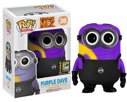 Funko Pop! Despicable Me 2 - Purple Dave 36 Funko 2014 Convention Exclusive(VAULTED) + Free Protector
