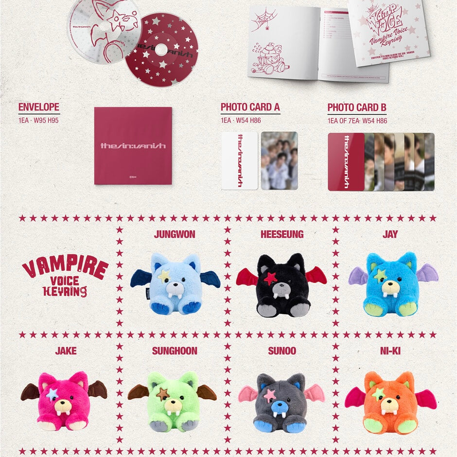 K-POP ENHYPEN - 7TH MINI ALBUM [THE SIN : VANISH] (VOICE KEYRING VER.) RANDOM