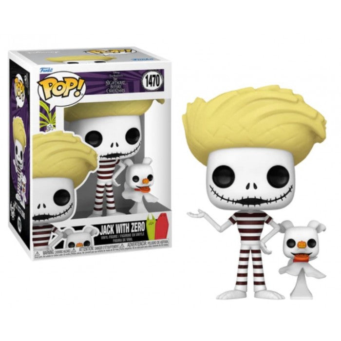 Funko Pop! Disney Tim Burton’s The Nightmare Before Christmas : Jack with Zero 1470 + Pop Protector