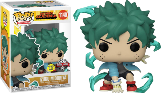 Funko Pop! My Hero Academia - Izuku Midoriya 1140 Glows in the Dark Special Edition Figure + Pop Protector